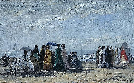 Eugene Boudin The Beach at Trouville oil painting image